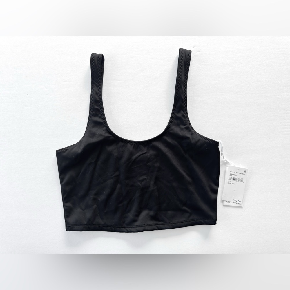 Good American Scuba Scoop Neck Bikini Top, New With Tags